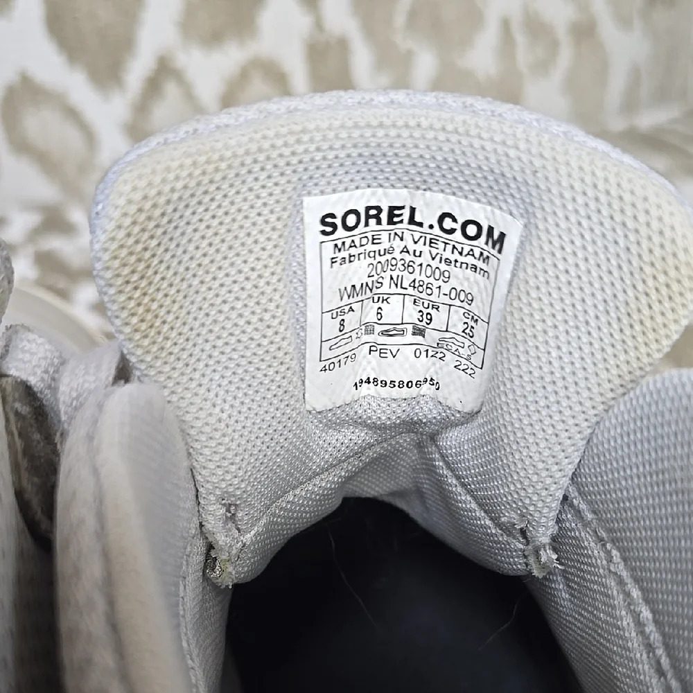 Sorel Gray Sneakers with Breathable Mesh and Cushioned Sole - Picture 3 of 16